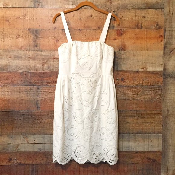 Marc Jacobs White Eyelet Sundress Adjustable/Removeable Straps Size 6 - Picture 1 of 16